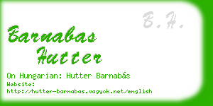 barnabas hutter business card